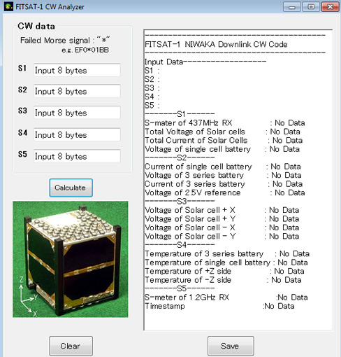 Resim-. FITSAT-1 CW Analyzer ekranı.
