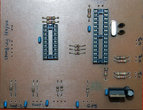 PCB'nin ön yüzü.